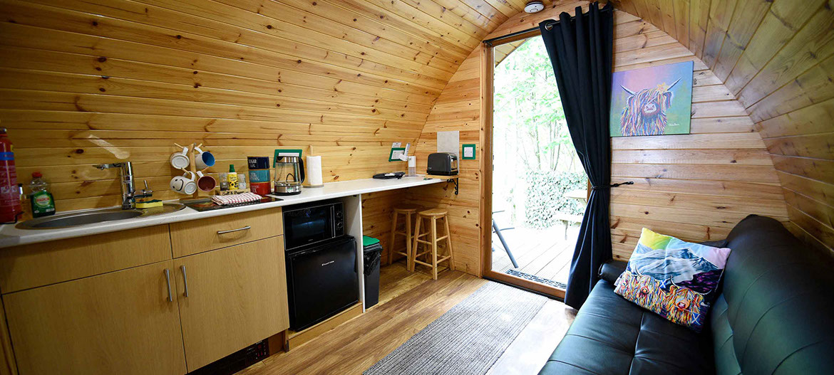 Dunvegan Camping Pods self catering accommodation self catering pods in Dunvegan on the Isle of Skye