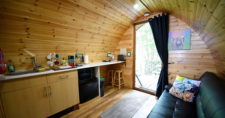 Dunvegan Camping Pods self catering accommodation self catering pods in Dunvegan on the Isle of Skye