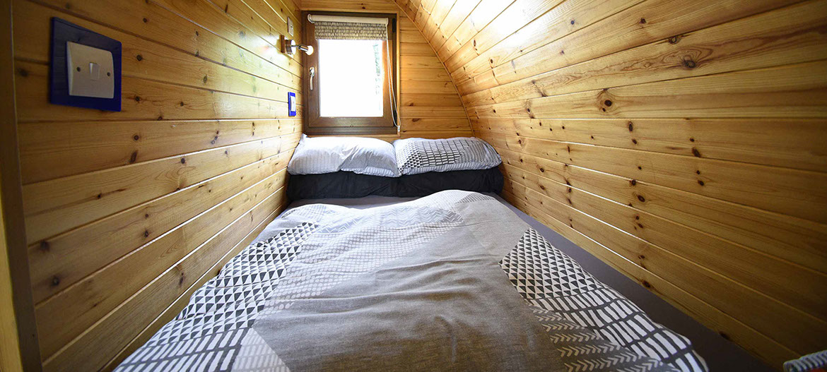 Our self catering accommodation contains comfortable double bed with all bedding and linen provided