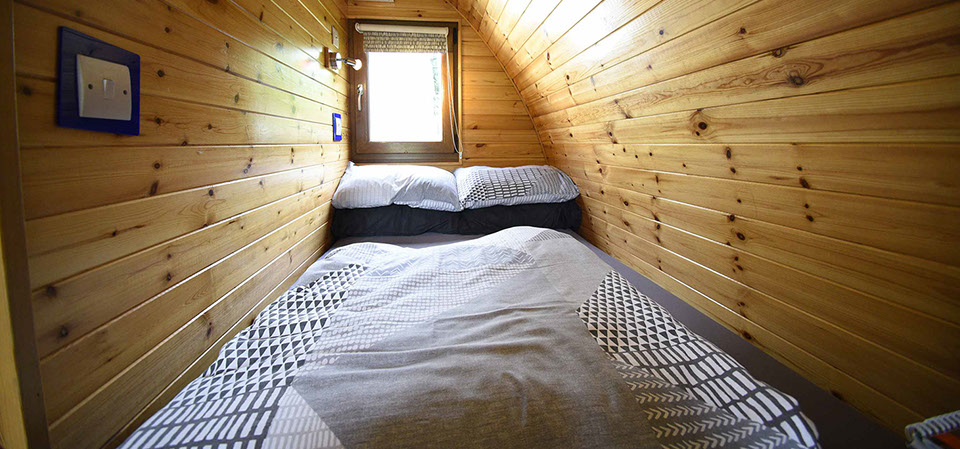 Our self catering accommodation contains comfortable double bed with all bedding and linen provided