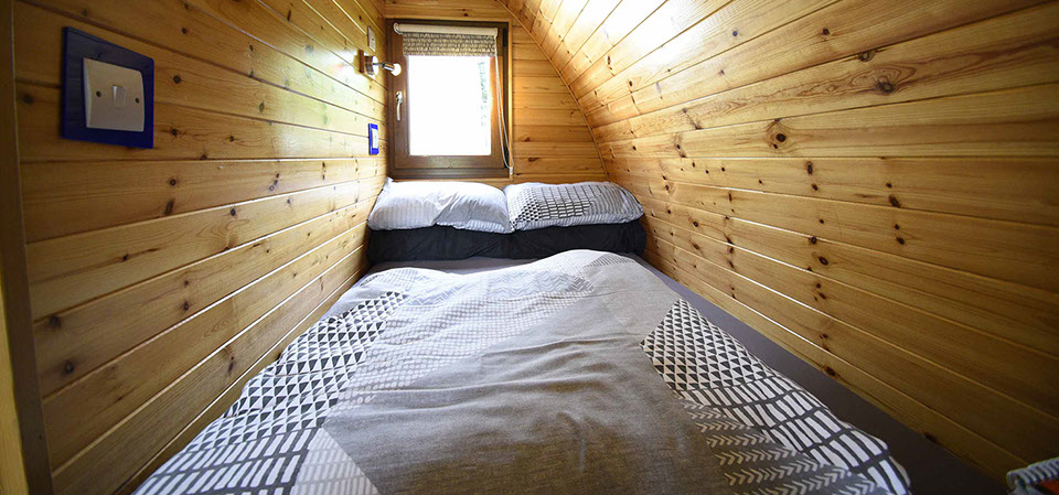 Dunvegan Camping Pods self catering accommodation contains a double bed
