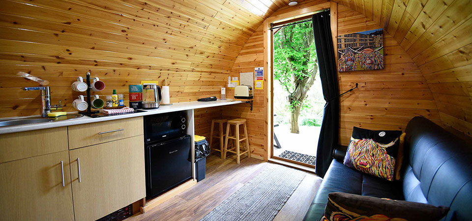 Dunvegan Camping Pods self catering accommodation contain modern facilities
