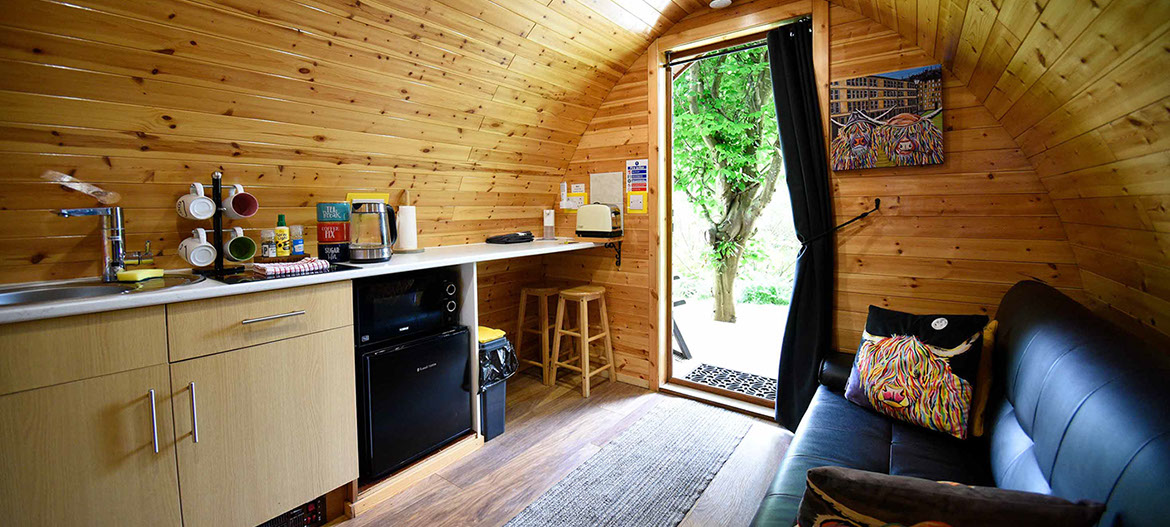 Our self catering Pods in Dunvegan have excellent facilities