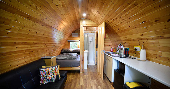 Dunvegan Camping Pods offer self catering Pod accommodation with en suite shower rooms