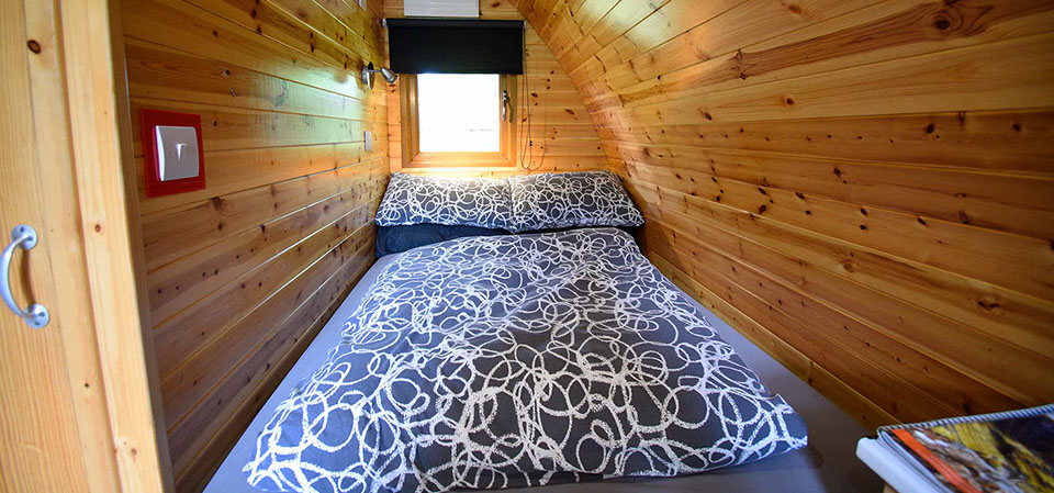 Dunvegan Camping Pods self catering Pods with comfortable double bed