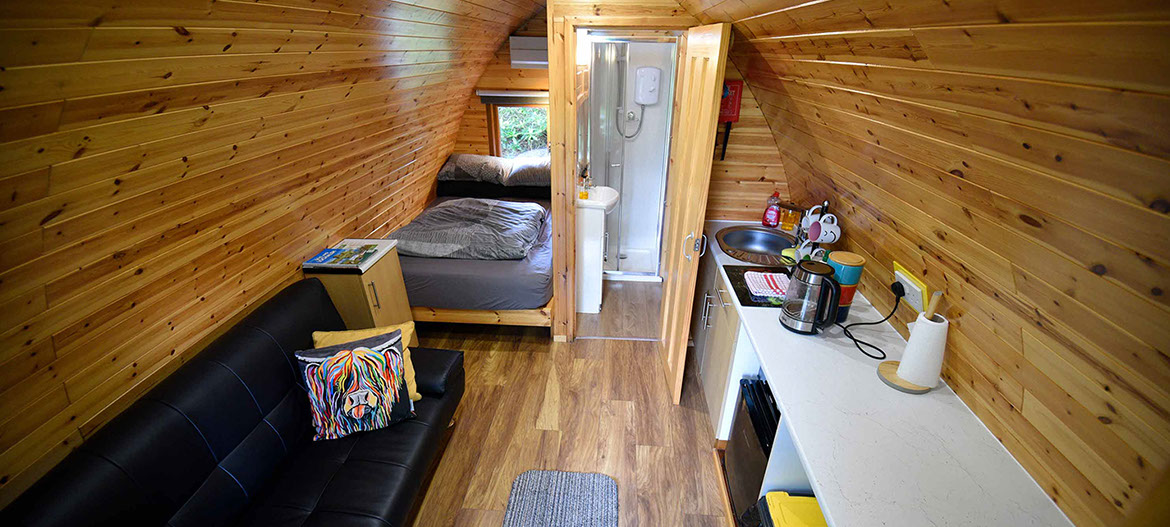 Dunvegan Camping Pods self catering accommodation with modern facilities